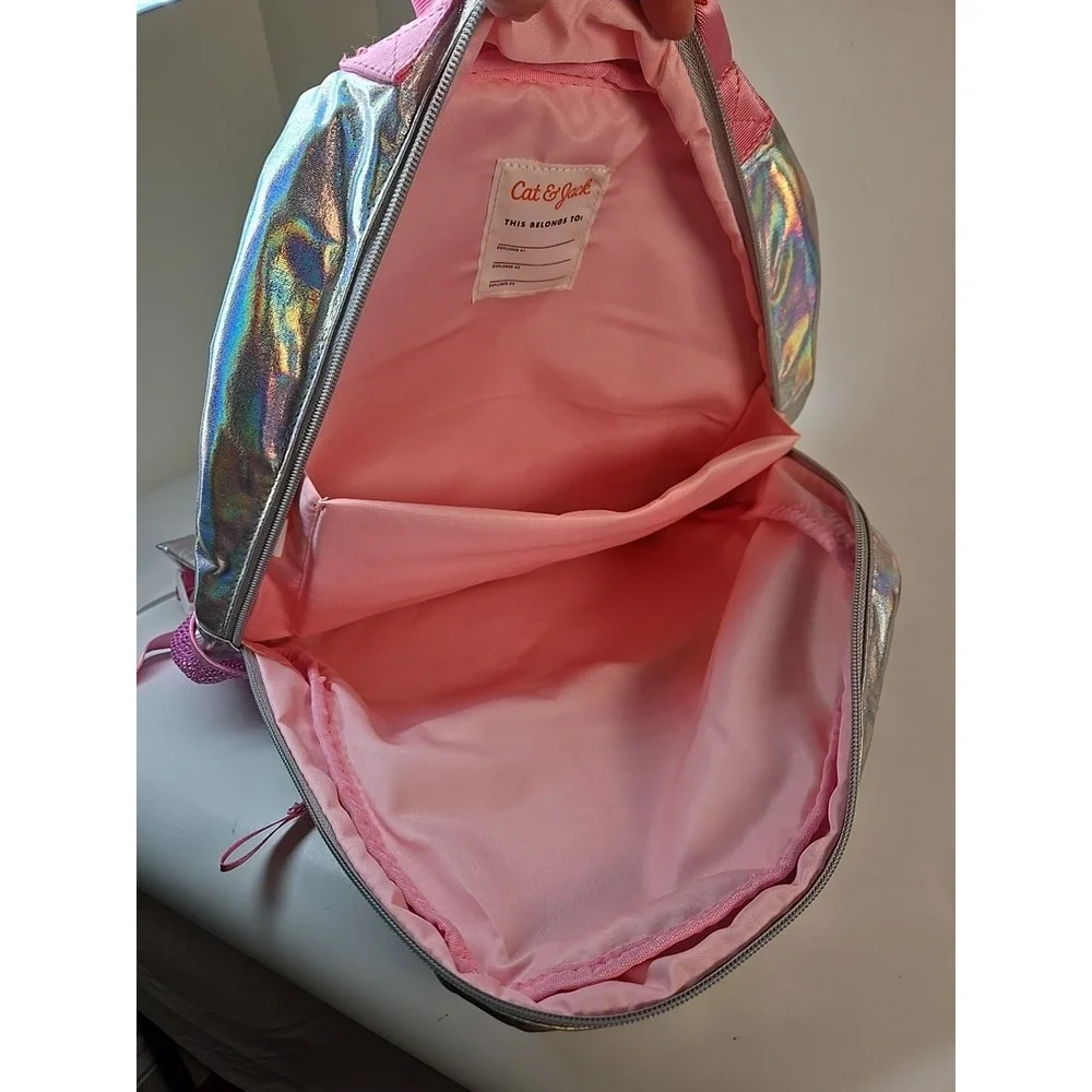 Cat & Jack Kids' 16 Flip Unicorn Backpack Sequins Rainbow Bling NWT